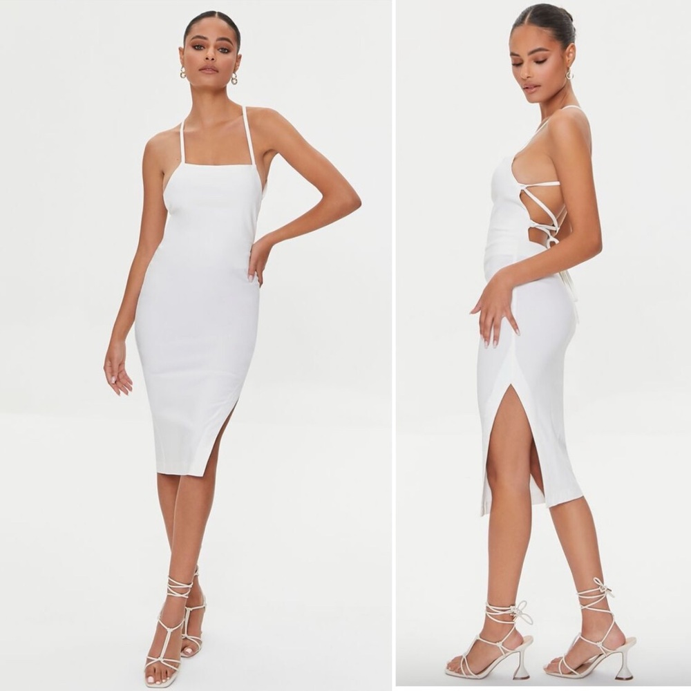 • Forever 21 • crisscross cami bodycon midi dress